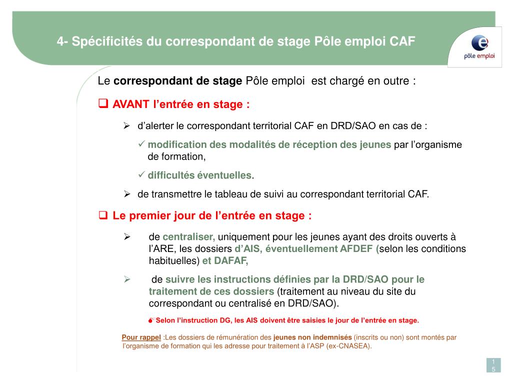 PPT LE CORRESPONDANT DE STAGE CONTRAT FORMATION