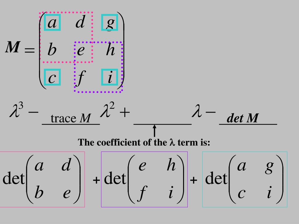 PPT characteristic polynomial for a 3x3 matrix PowerPoint