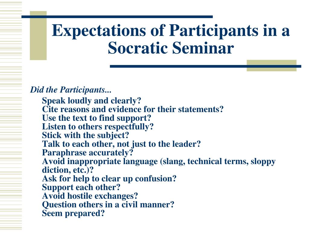 PPT Socratic Seminar PowerPoint Presentation, free download ID635816