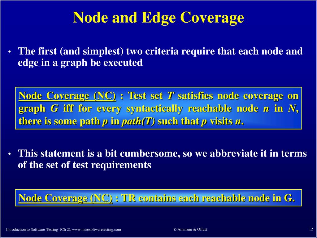 PPT Introduction to Software Testing Chapter 2.1, 2.2 Overview Graph