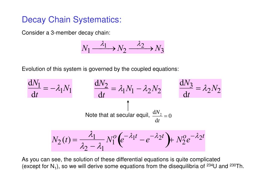 PPT Playing with radioactive decay equations PowerPoint Presentation