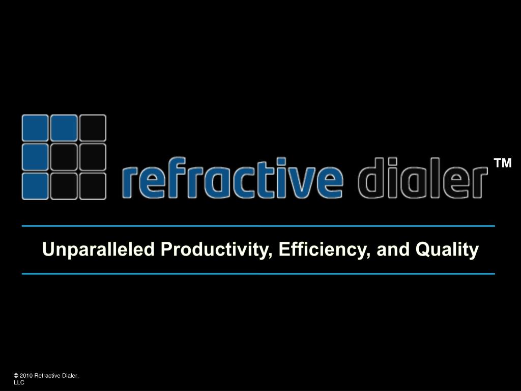 PPT Unparalleled Productivity, Efficiency, and Quality PowerPoint
