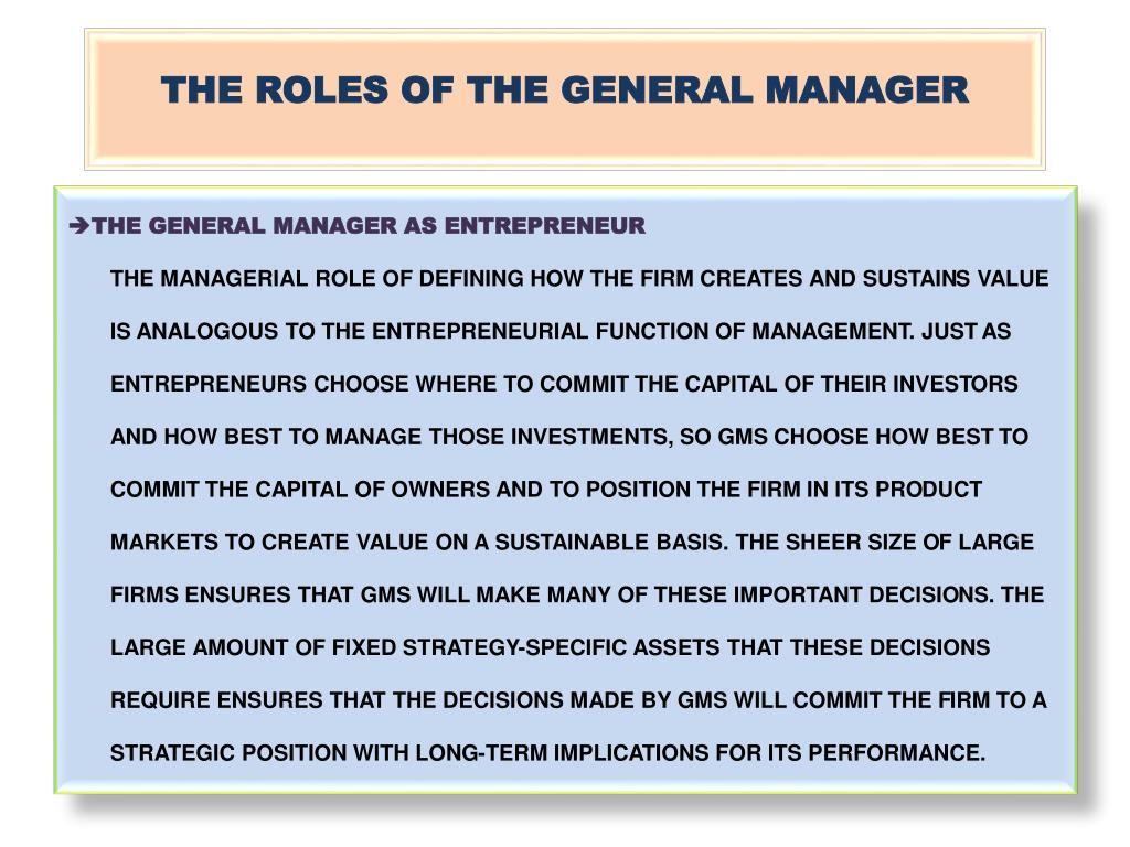 PPT CHAPTER 18 STRATEGY AND THE GENERAL MANAGER PowerPoint