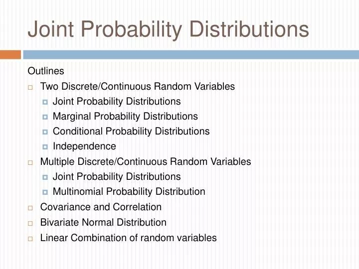 PPT Joint Probability Distributions PowerPoint Presentation, free