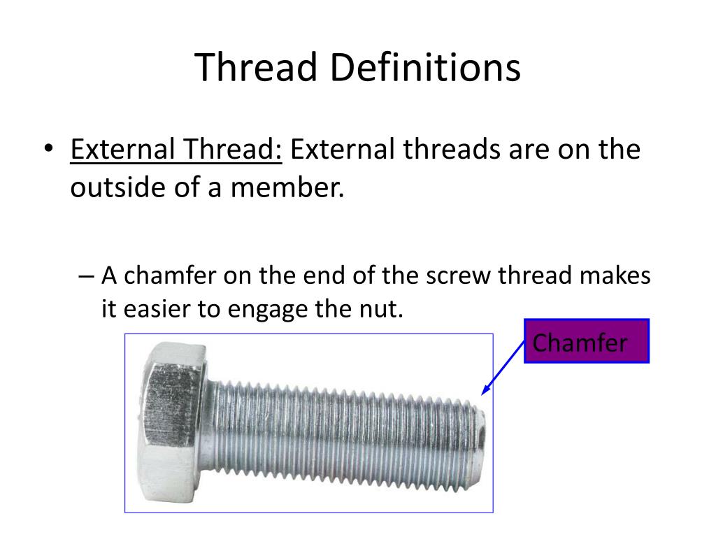 PPT Threads and Fasteners PowerPoint Presentation, free download ID