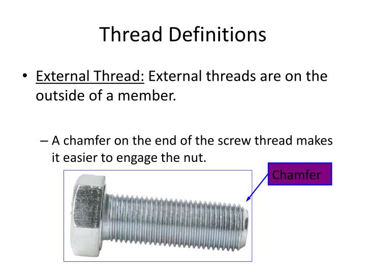 PPT Threads and Fasteners PowerPoint Presentation ID639966