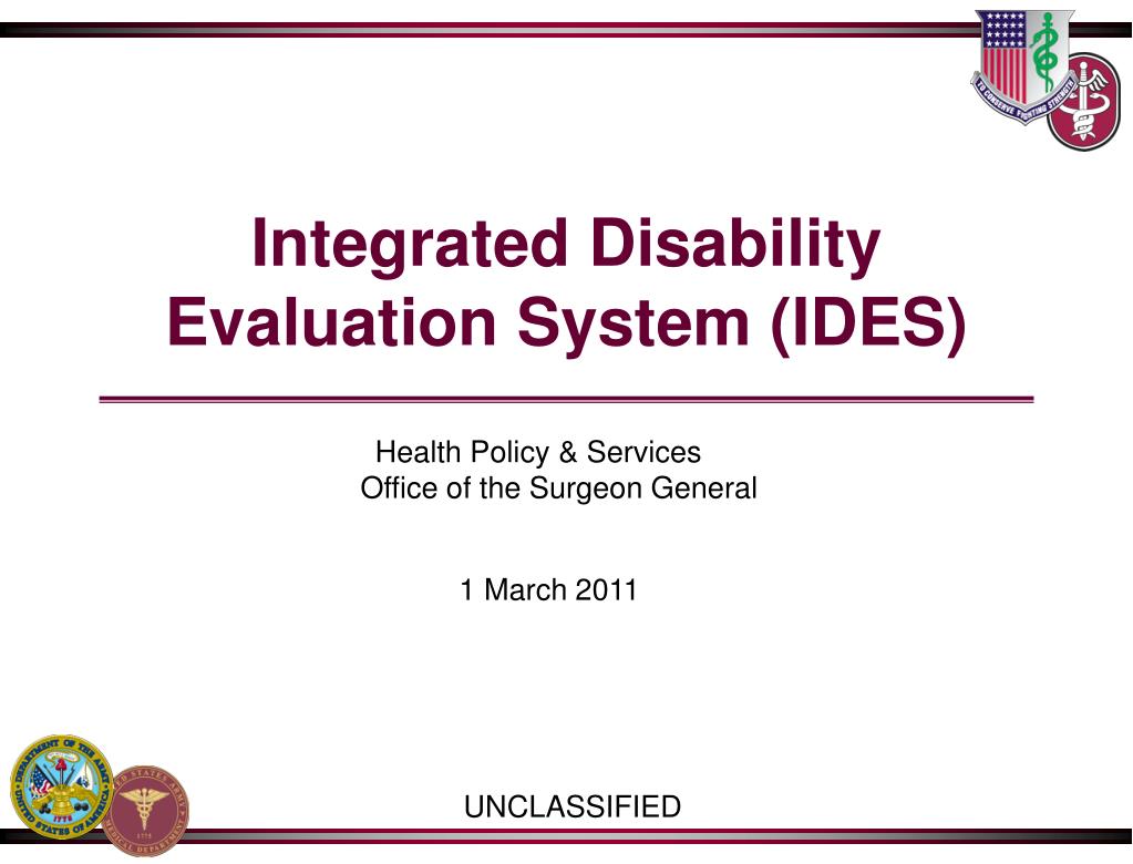 PPT Integrated Disability Evaluation System (IDES) PowerPoint Presentation ID640009