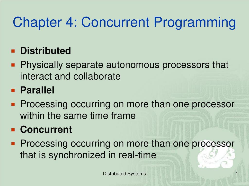 PPT Chapter 4 Concurrent Programming PowerPoint Presentation, free