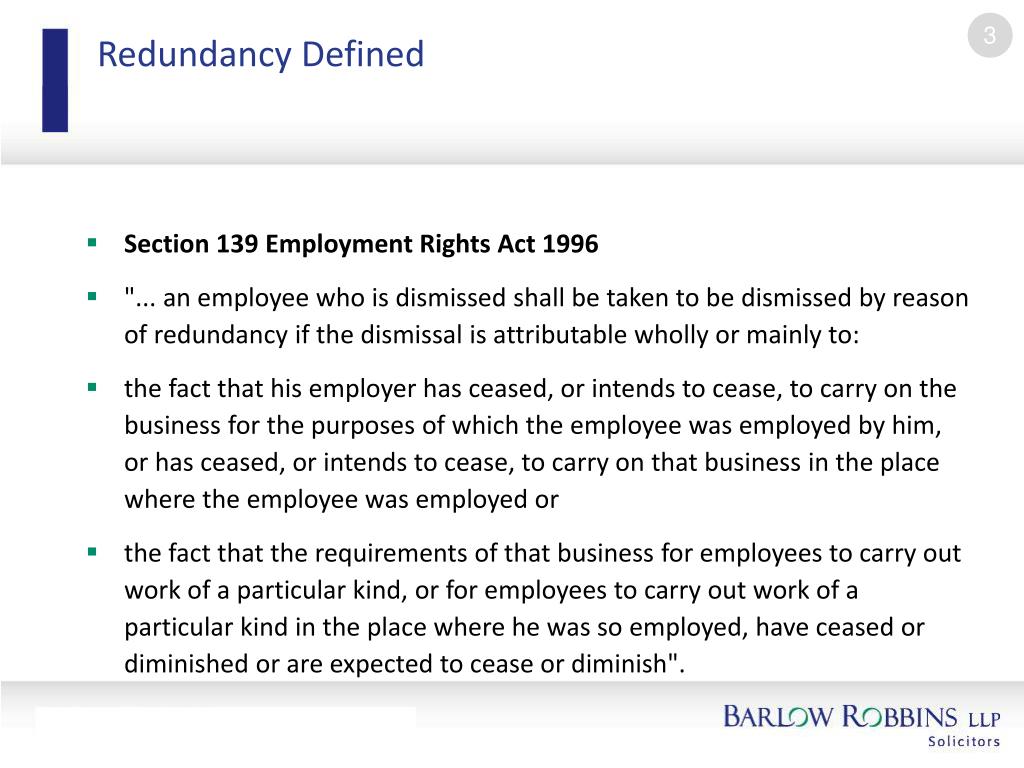 PPT The Redundancy Minefield MichaelJon Andrews Employment Lawyer