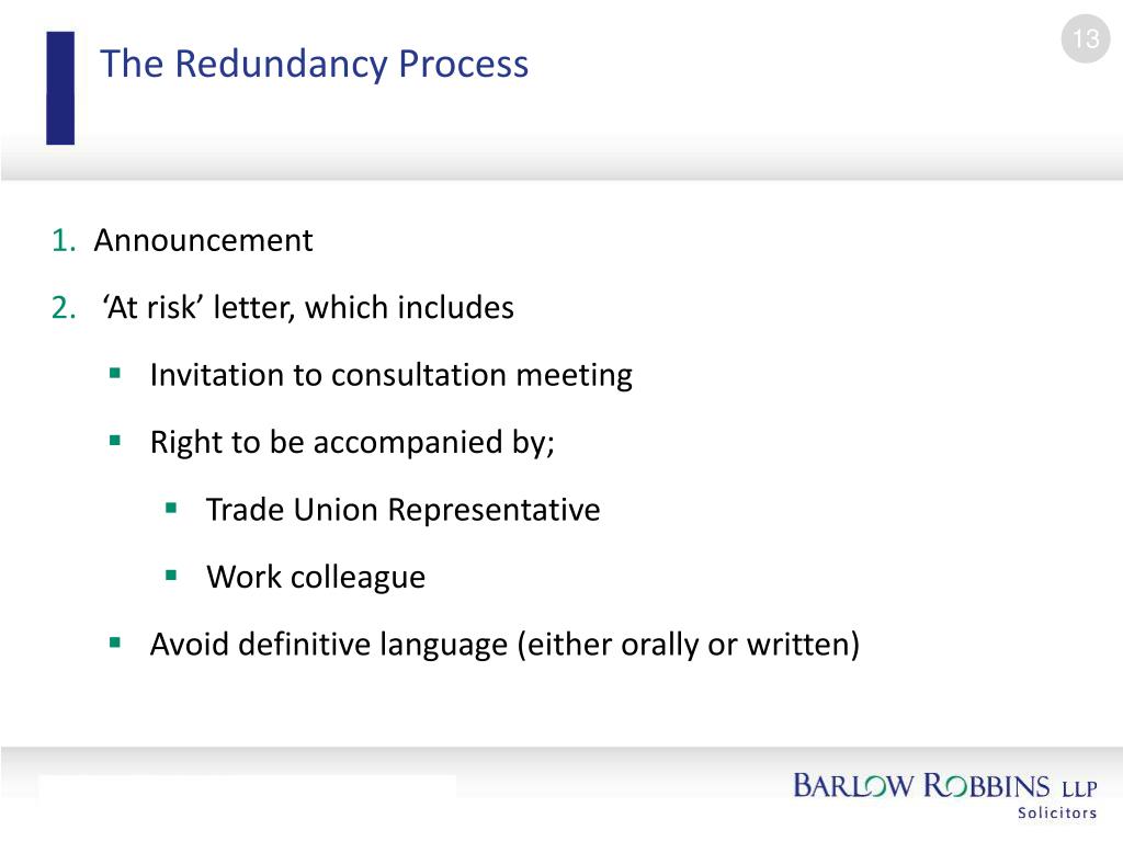 PPT The Redundancy Minefield MichaelJon Andrews Employment Lawyer
