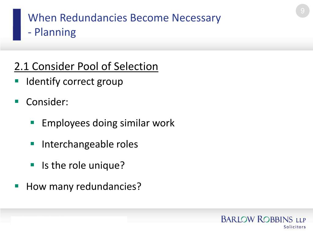PPT The Redundancy Minefield MichaelJon Andrews Employment Lawyer
