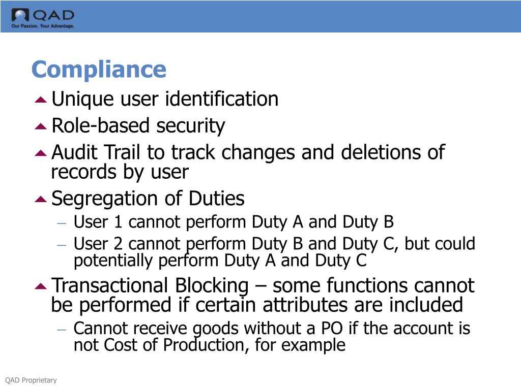 PPT SOX Compliance Security, Auditing and the New Segregation of