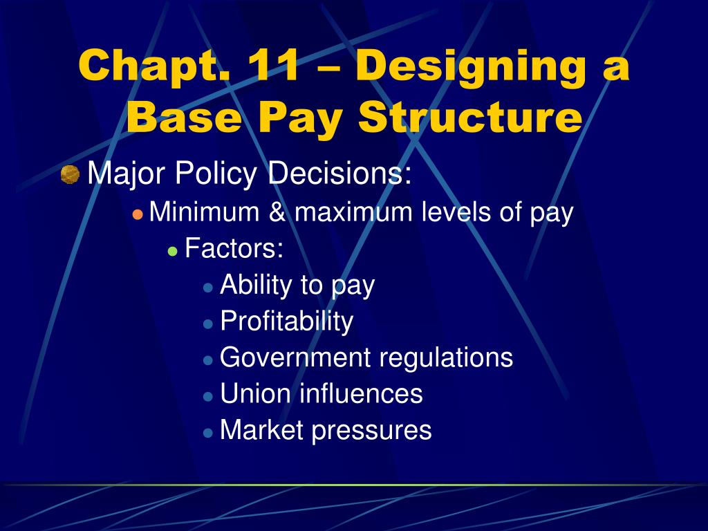 PPT Chapt. 11 Designing a Base Pay Structure PowerPoint