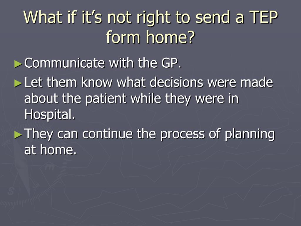 (geology) the solid material thrown into the air by a volcanic eruption that settles on the surrounding areas. (transitive) to cause to become tepid. PPT The Treatment Escalation Plan (TEP) and Resuscitation Decision