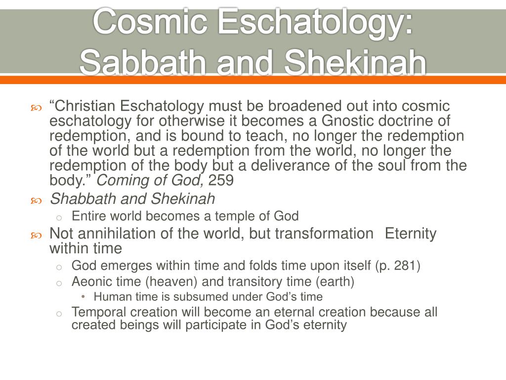 PPT Theology as Eschatology PowerPoint Presentation, free download