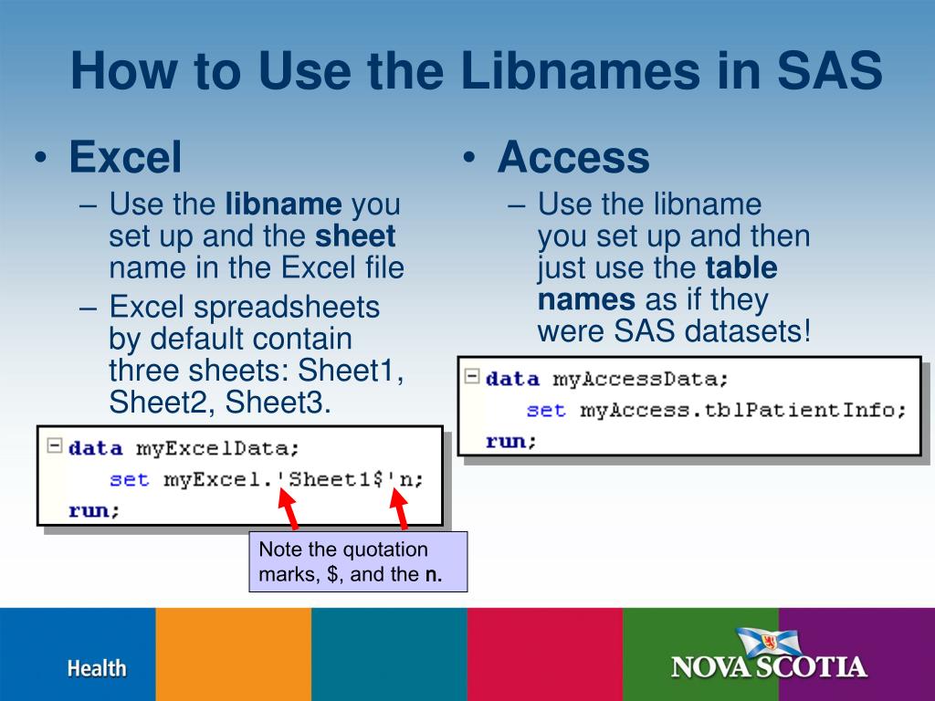 PPT Don’t Import It! Setting Up a SAS Libname to an Excel Spreadsheet
