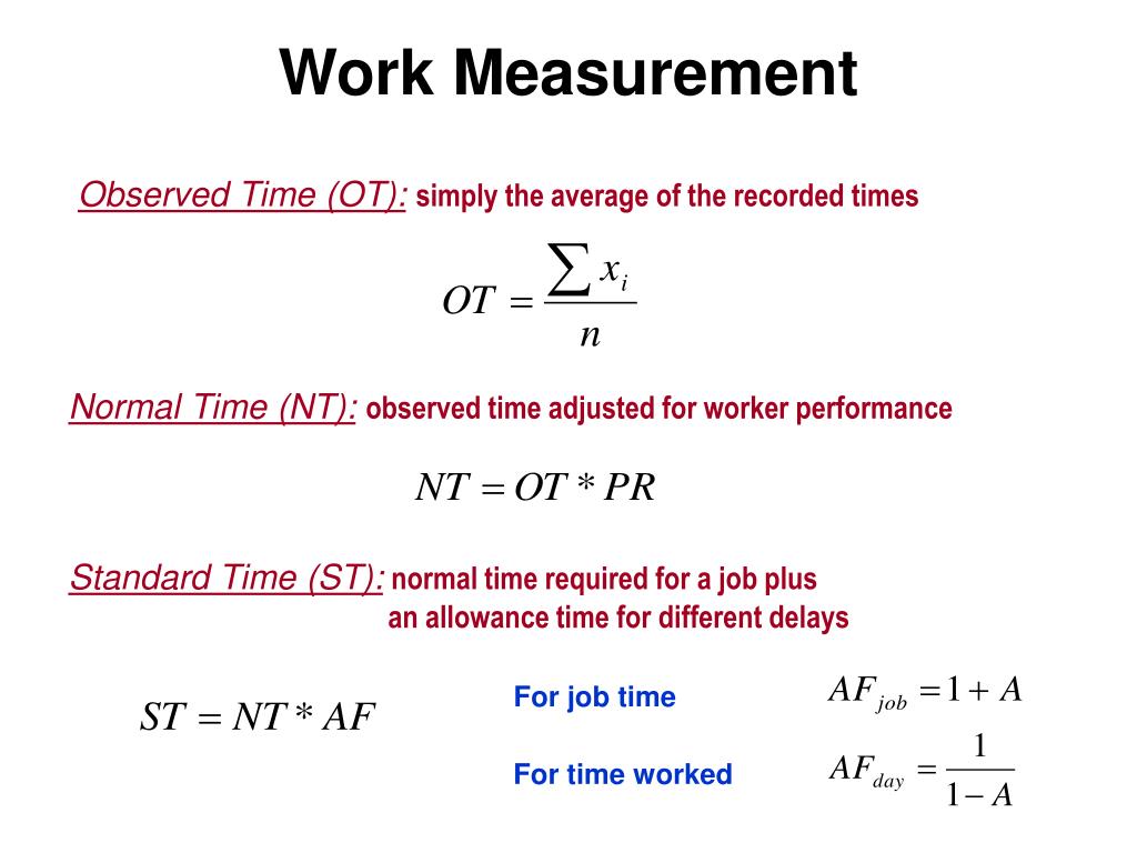 PPT Work Measurement PowerPoint Presentation, free download ID647831