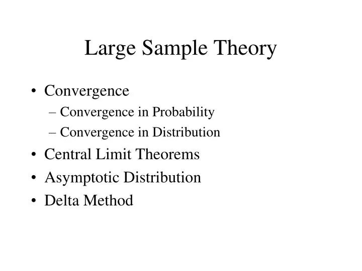 PPT Large Sample Theory PowerPoint Presentation, free download ID
