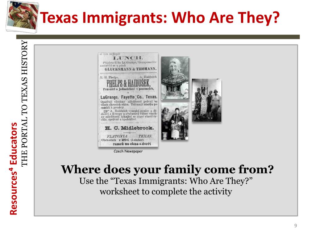 PPT Immigration to Texas Then and Now PowerPoint Presentation, free