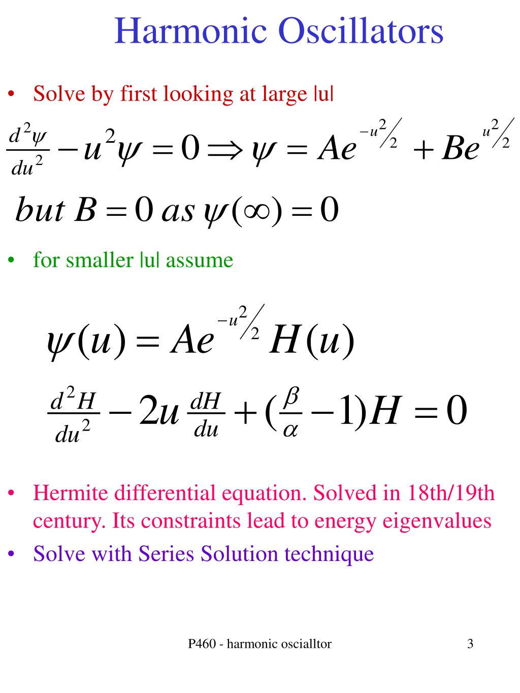 PPT Harmonic Oscillators PowerPoint Presentation, free download ID