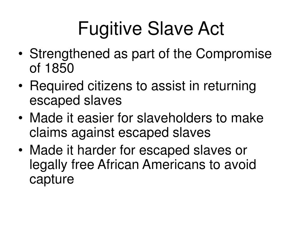 PPT Sara Lucy Bagby and the Fugitive Slave Law PowerPoint