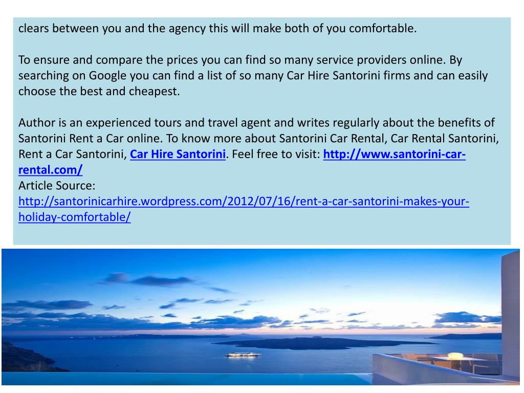 PPT Car Rental Santorini the Best cars in Santorini PowerPoint