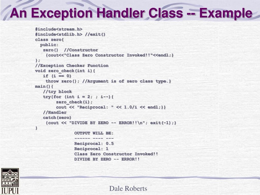 PPT Exception Handling PowerPoint Presentation, free download ID653517