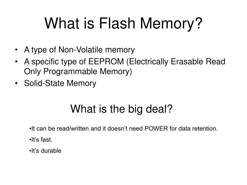 PPT Flash Memory PowerPoint Presentation, free download ID654518