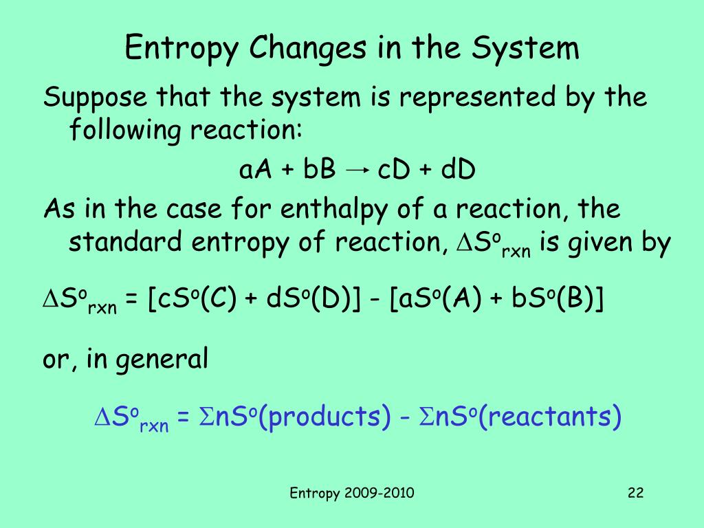 PPT Entropy, Free Energy, and Equilibrium PowerPoint Presentation
