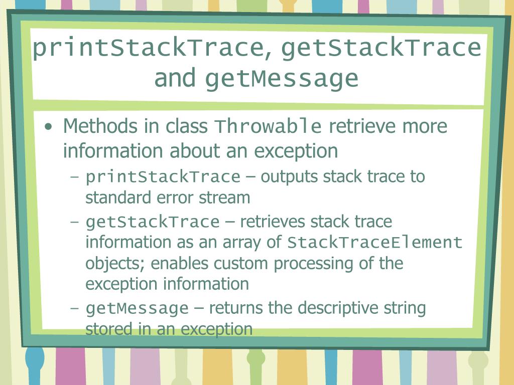 PPT Exception Handling and Format output PowerPoint Presentation, free download ID655991