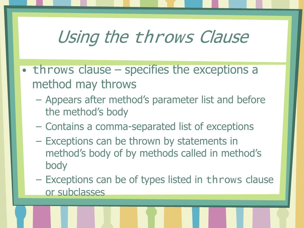 PPT Exception Handling and Format output PowerPoint Presentation, free download ID655991