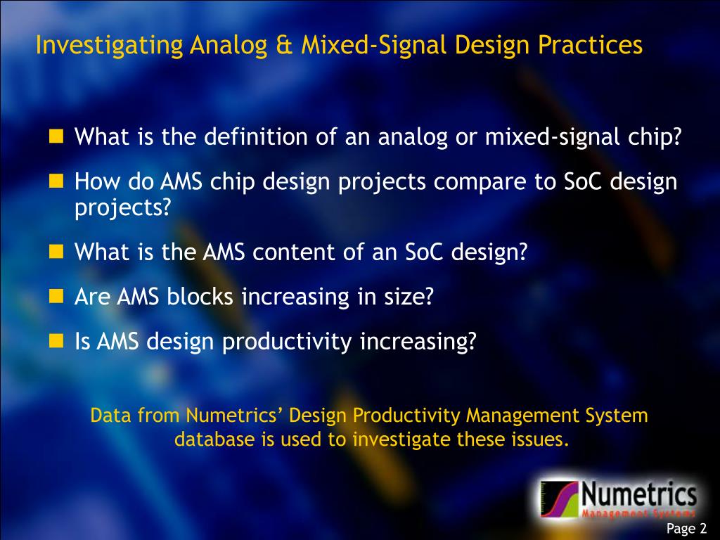 PPT EDP 2001 CONFERENCE Session 7 Analog and Analogmixedsignal (A/AMS) Design Flows