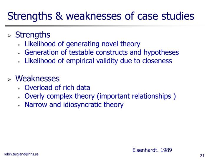 strengths and weaknesses of the case study