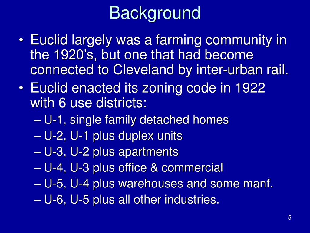 PPT Euclid v Ambler Realty Co. 272 U.S. 465 (1926) PowerPoint