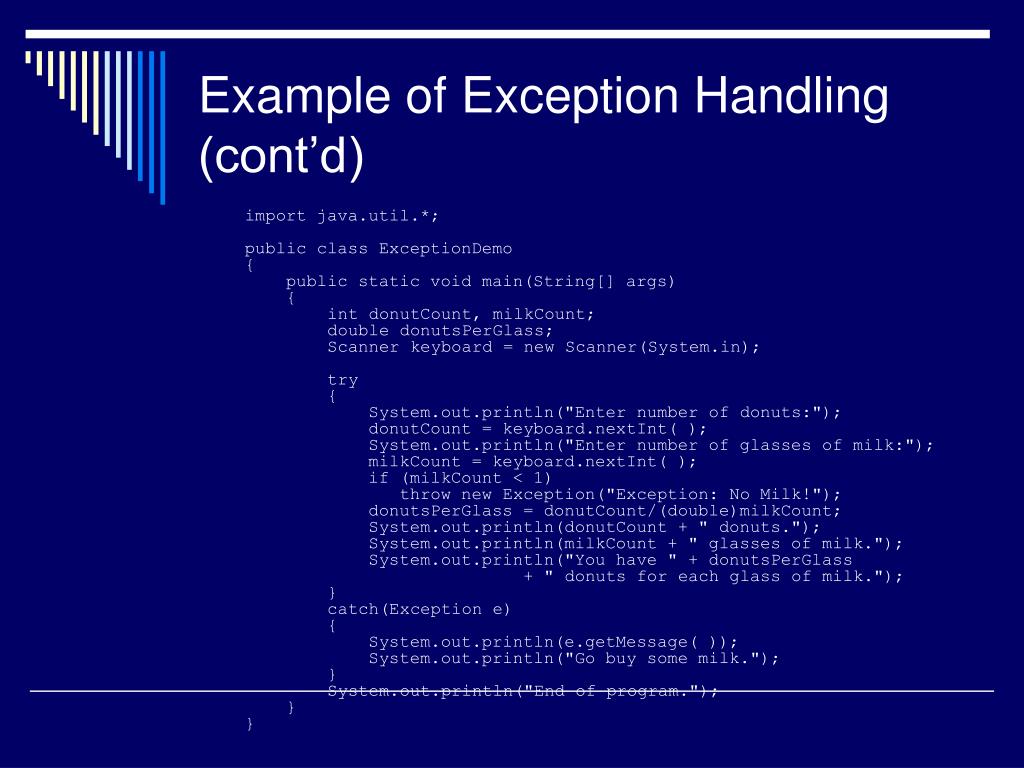 PPT Basic Exception Handling PowerPoint Presentation, free download