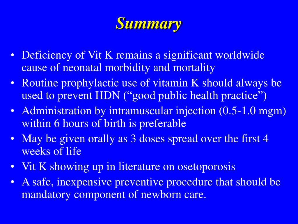 PPT Vitamin K and Hemorrhagic Disease of the Newborn PowerPoint