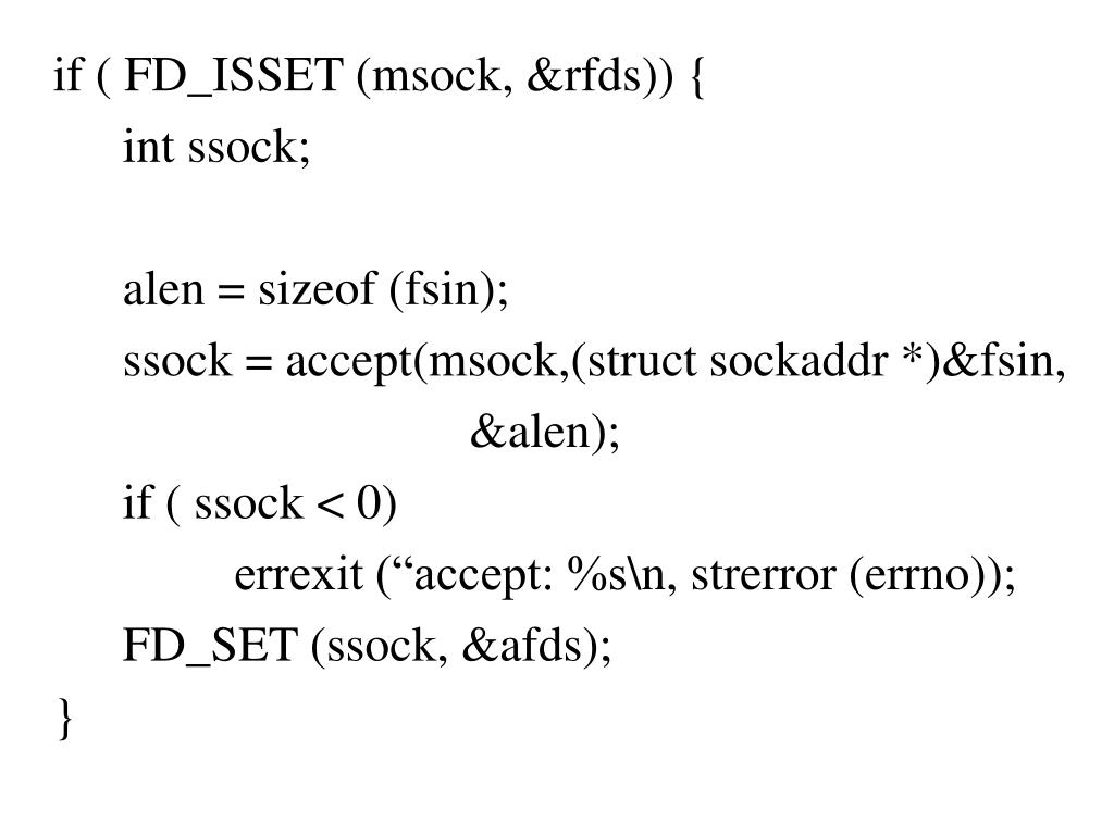 PPT Single Process, Concurrent, ConnectionOriented Servers (TCP