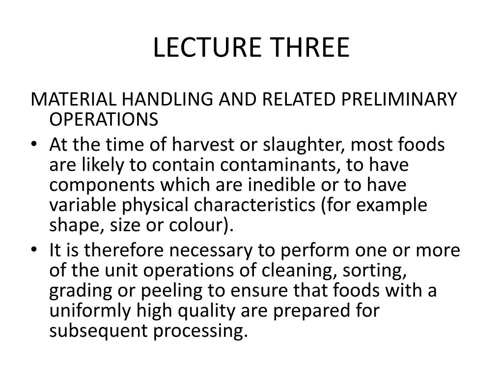 PPT UNIT OPERATIONS IN FOOD PROCESSING PowerPoint Presentation, free