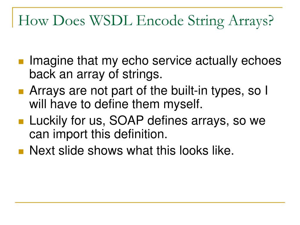 PPT  Service Foundations WSDL and SOAP PowerPoint Presentation