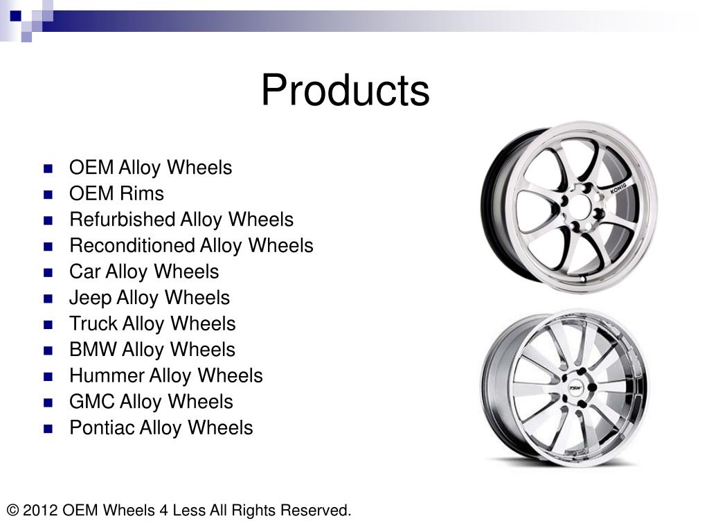 PPT Refurbished Wheels OEM Wheels and Rims Recondition Alloy PowerPoint Presentation ID