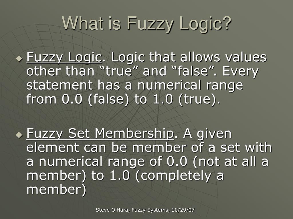 PPT Fuzzy Logic and Fuzzy Expert Systems PowerPoint Presentation