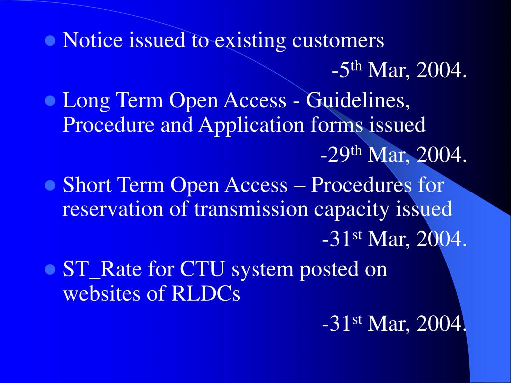 PPT OPEN ACCESS IN INTERSTATE TRANSMISSION PowerPoint Presentation