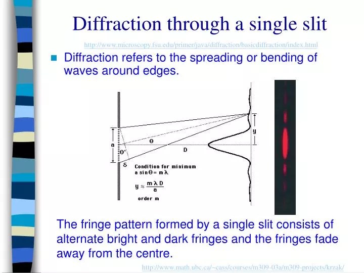 PPT Diffraction through a single slit PowerPoint Presentation, free