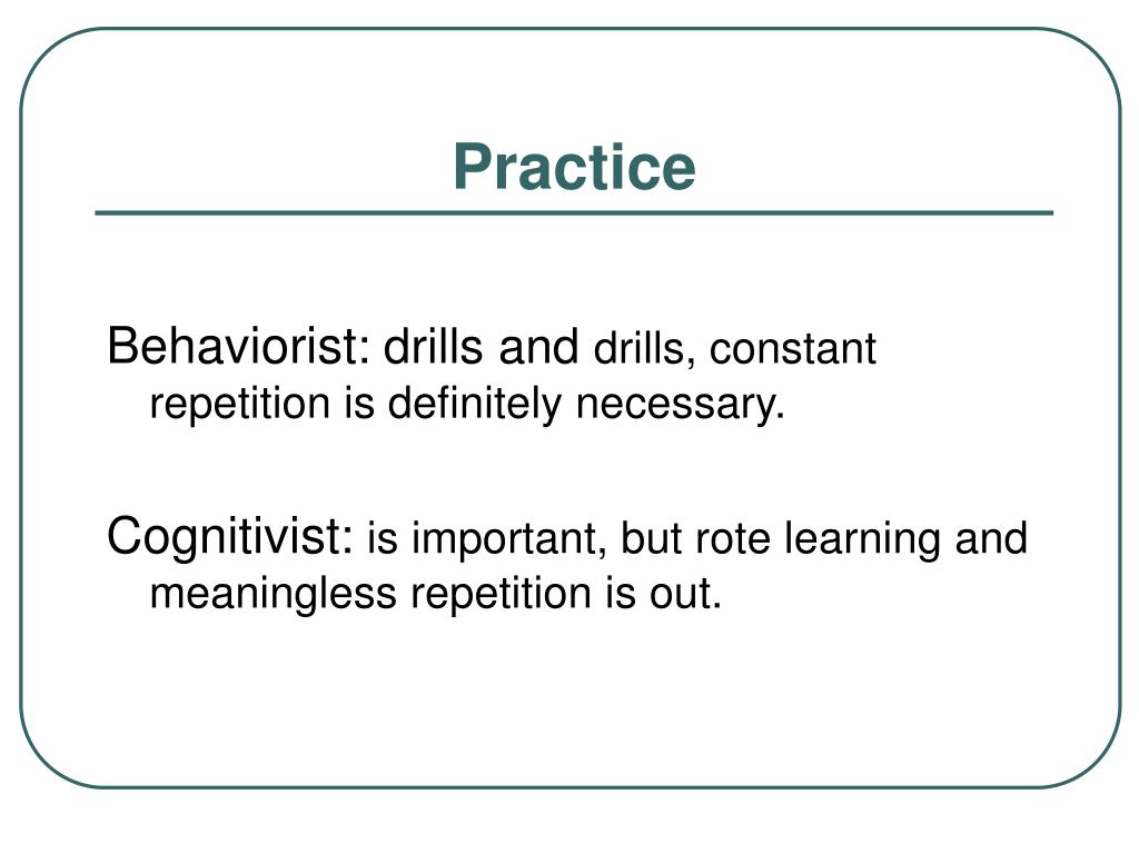 PPT Behaviorism vs. Cognitivism Theories of Learning PowerPoint