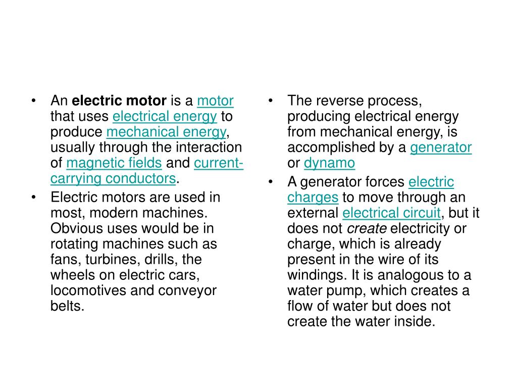 PPT The Left Hand Rule( for motors) shows what happens when charged