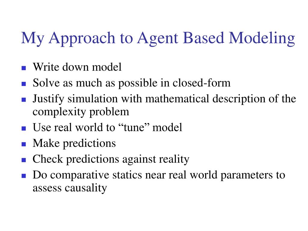 PPT Agent Based Models in Social Science PowerPoint Presentation