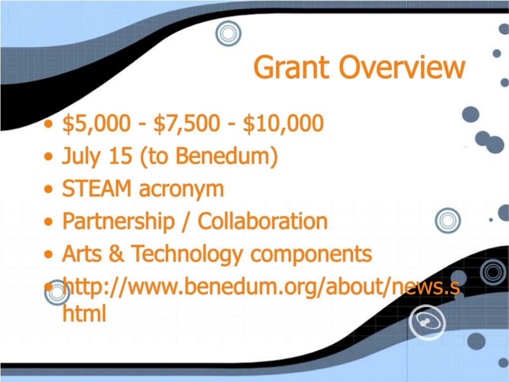 PPT IU1 STEAM Grant Planning inar PowerPoint Presentation, free