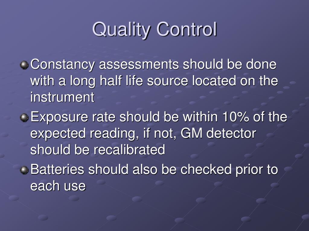 PPT Quality Control of a Geiger Mueller Counter PowerPoint