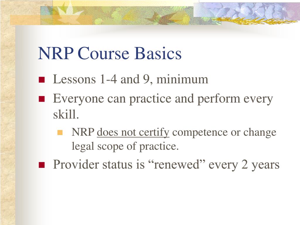 PPT NRP 6 th Edition…Teaching the Course PowerPoint Presentation ID