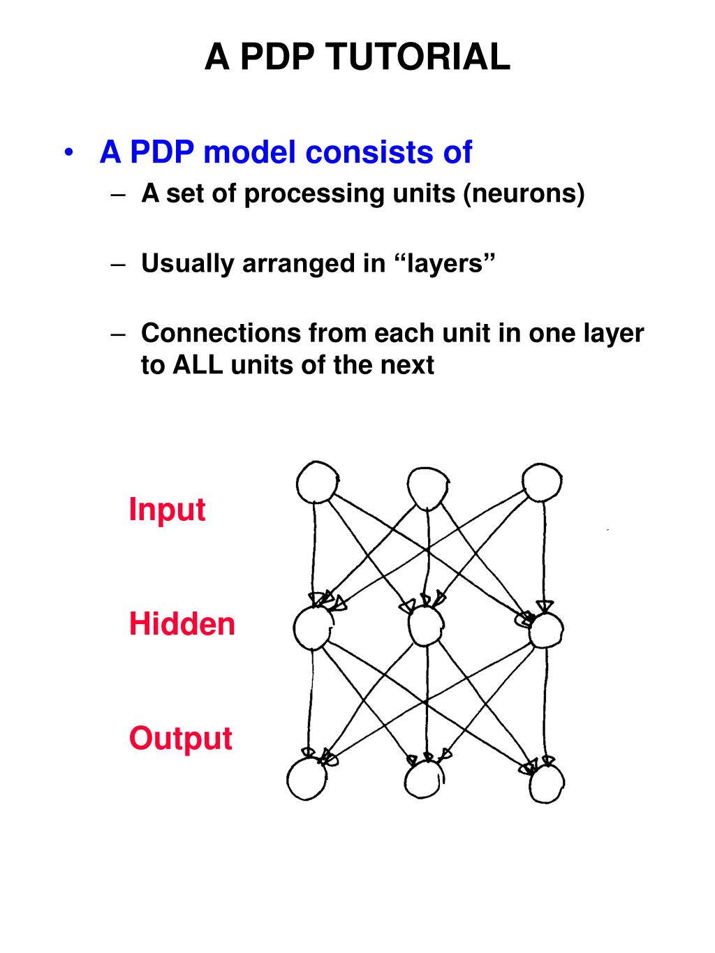 PPT NEURONAL NETWORKS AND CONNECTIONIST (PDP) MODELS PowerPoint